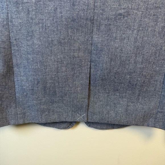 J.Crew Chambray Regent Blazer with Ruffle Trim Size 0- New without tags - Picture 11 of 11